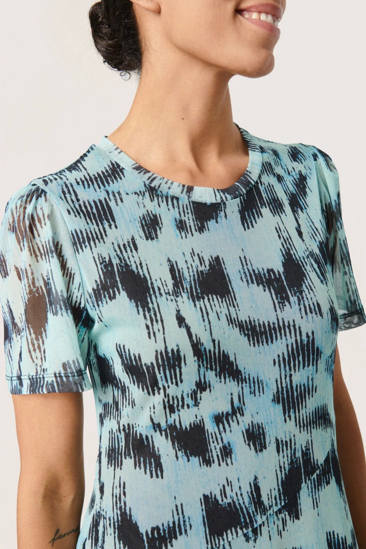 Anaika Maxi Dress - Sea Jet Diffusion Print