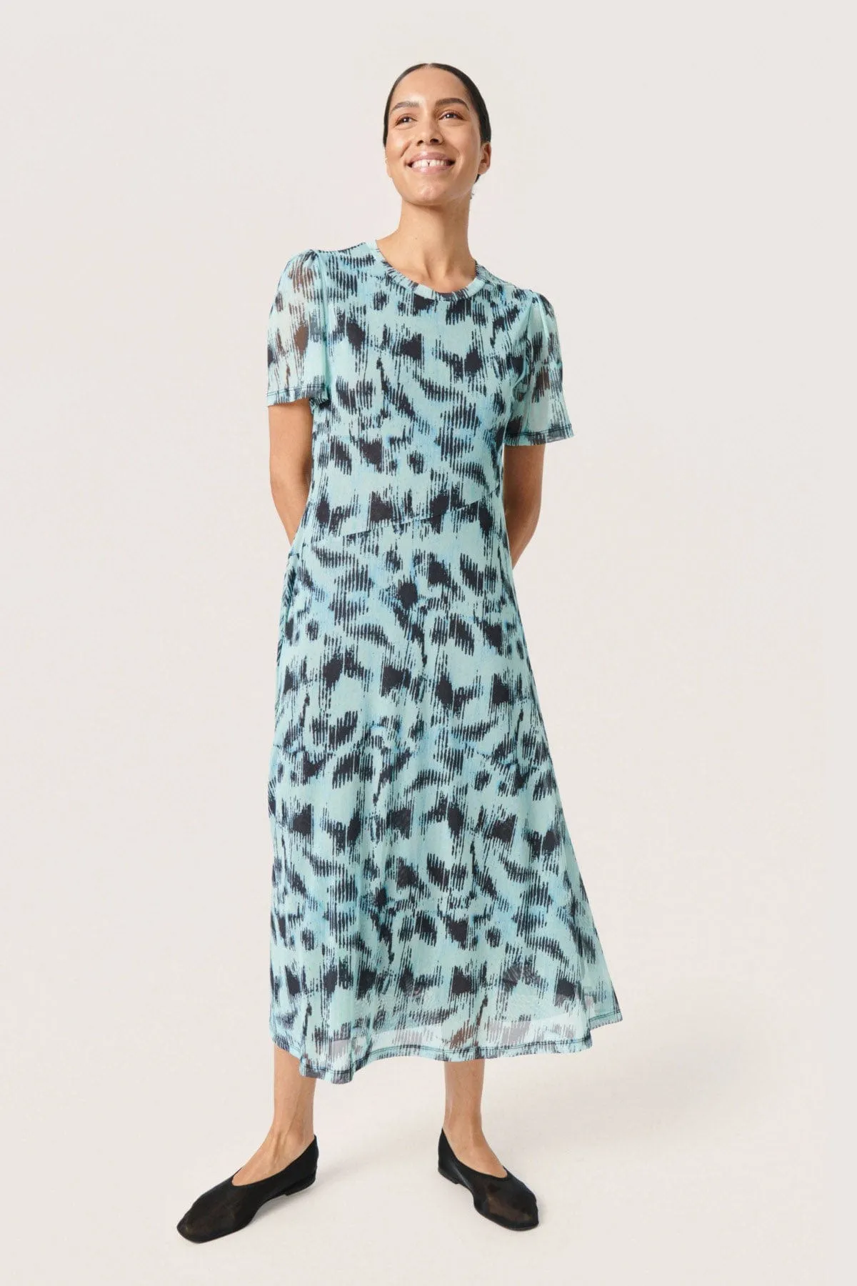 Anaika Maxi Dress - Sea Jet Diffusion Print