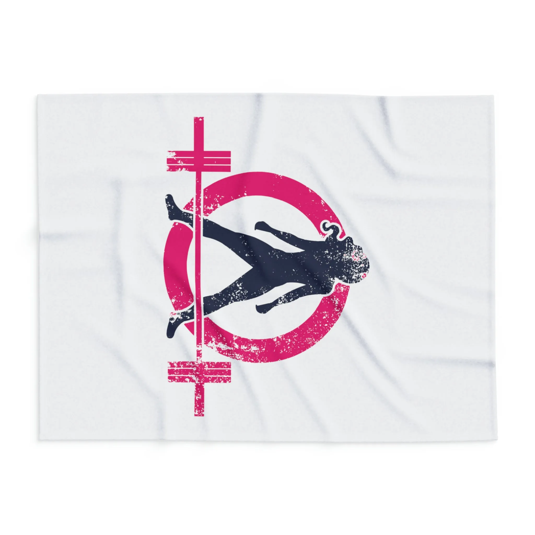 Arctic Fleece Blanket - White Distressed Logo