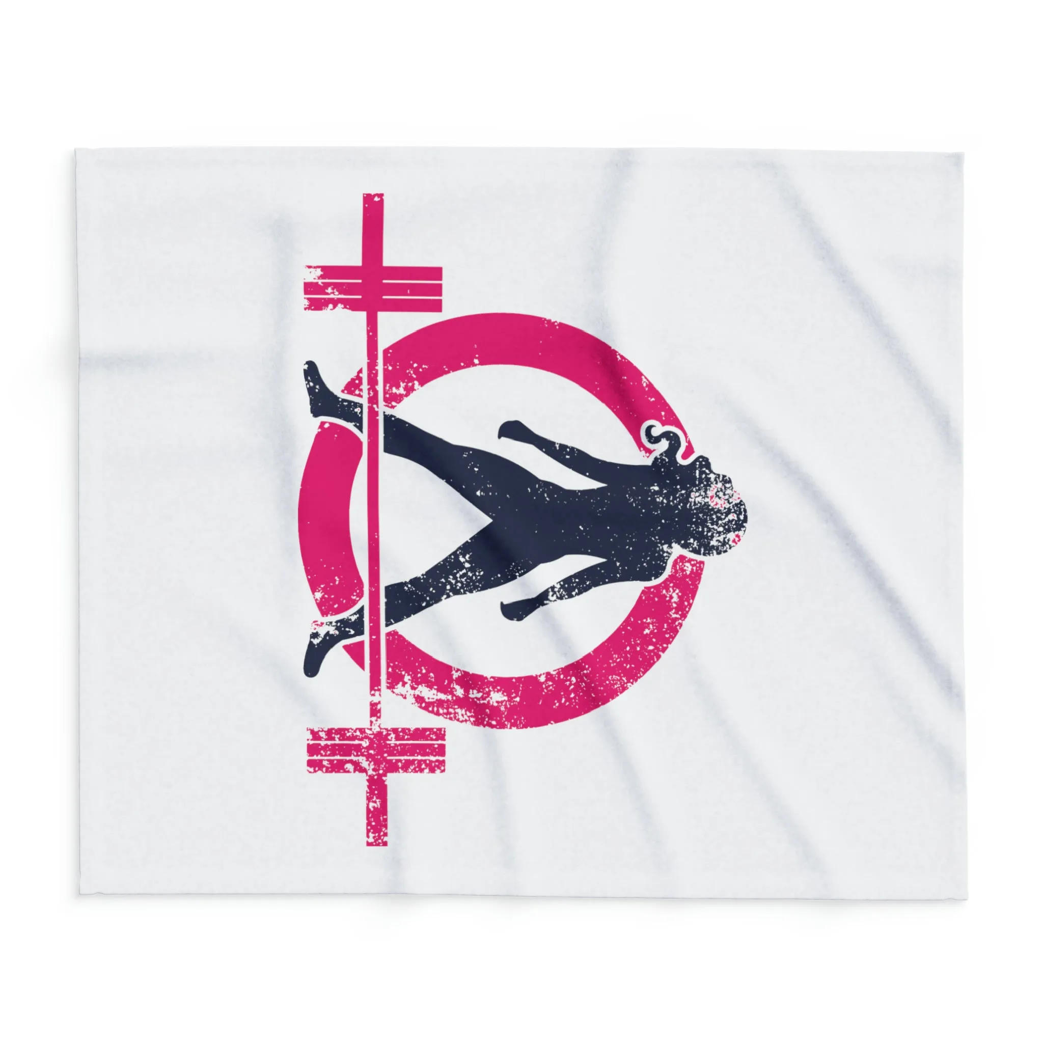 Arctic Fleece Blanket - White Distressed Logo