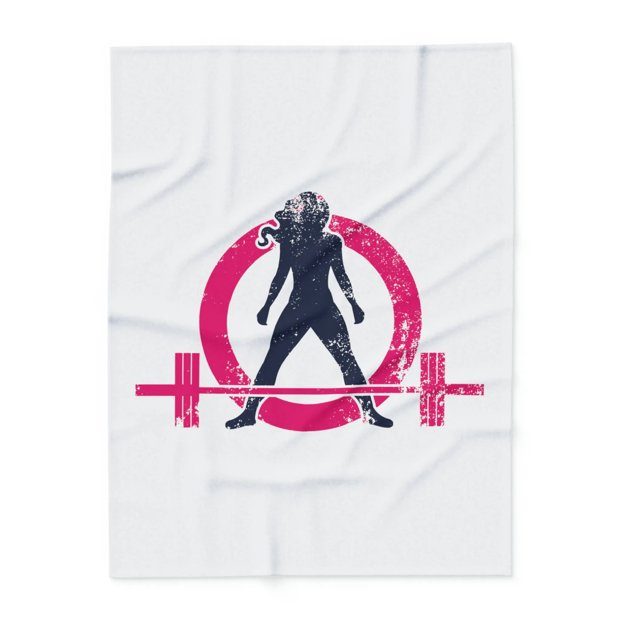 Arctic Fleece Blanket - White Distressed Logo