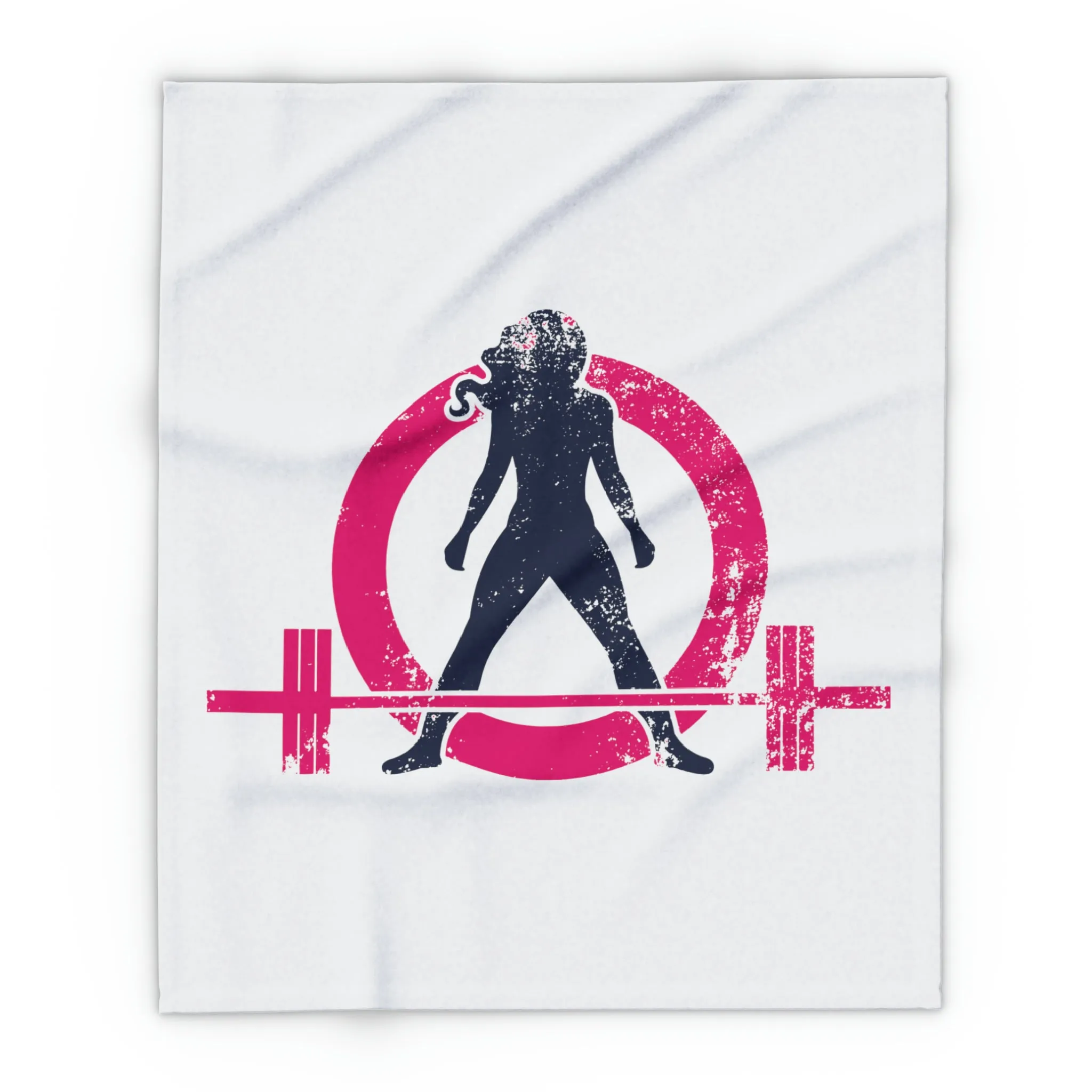 Arctic Fleece Blanket - White Distressed Logo
