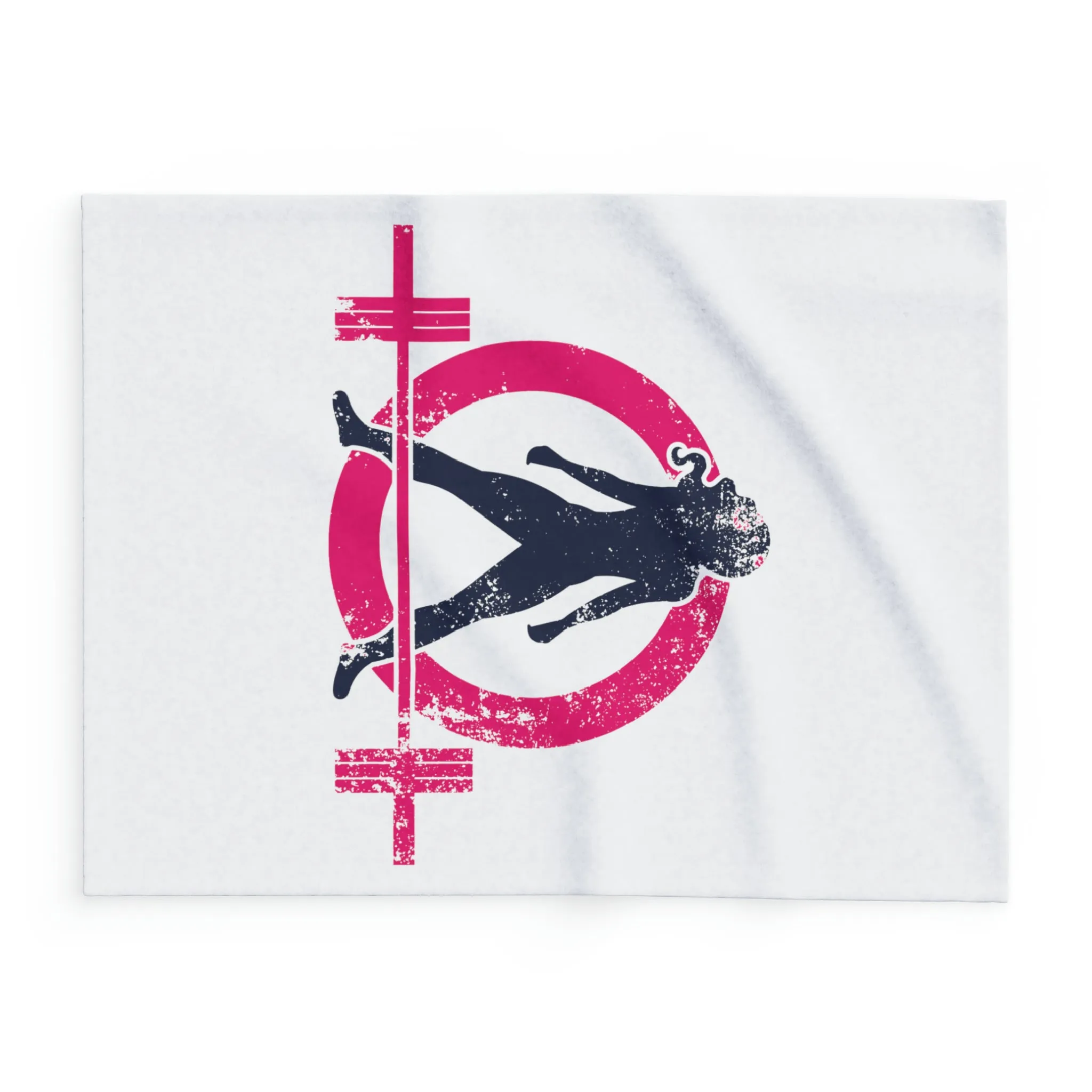 Arctic Fleece Blanket - White Distressed Logo