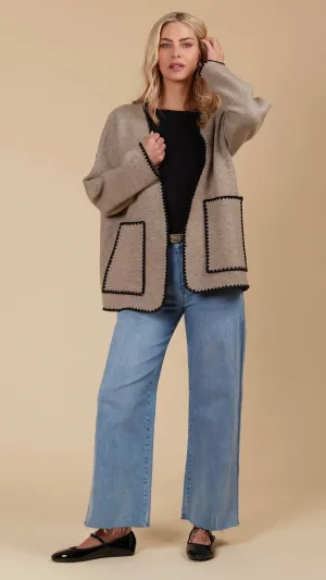 Athena Cardigan Taupe