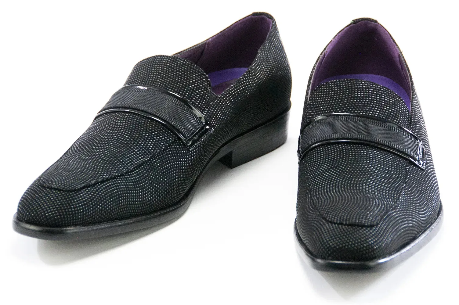 Black Beaded Smoking Loafer