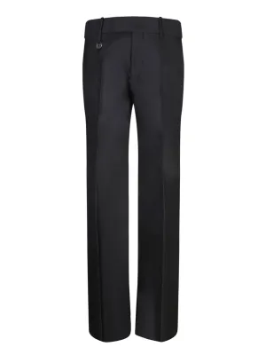 Black Micro Emblem Trousers