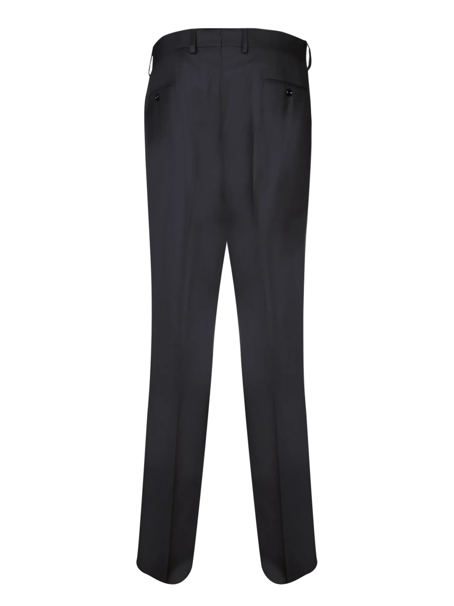 Black Viscose and Wool Trousers