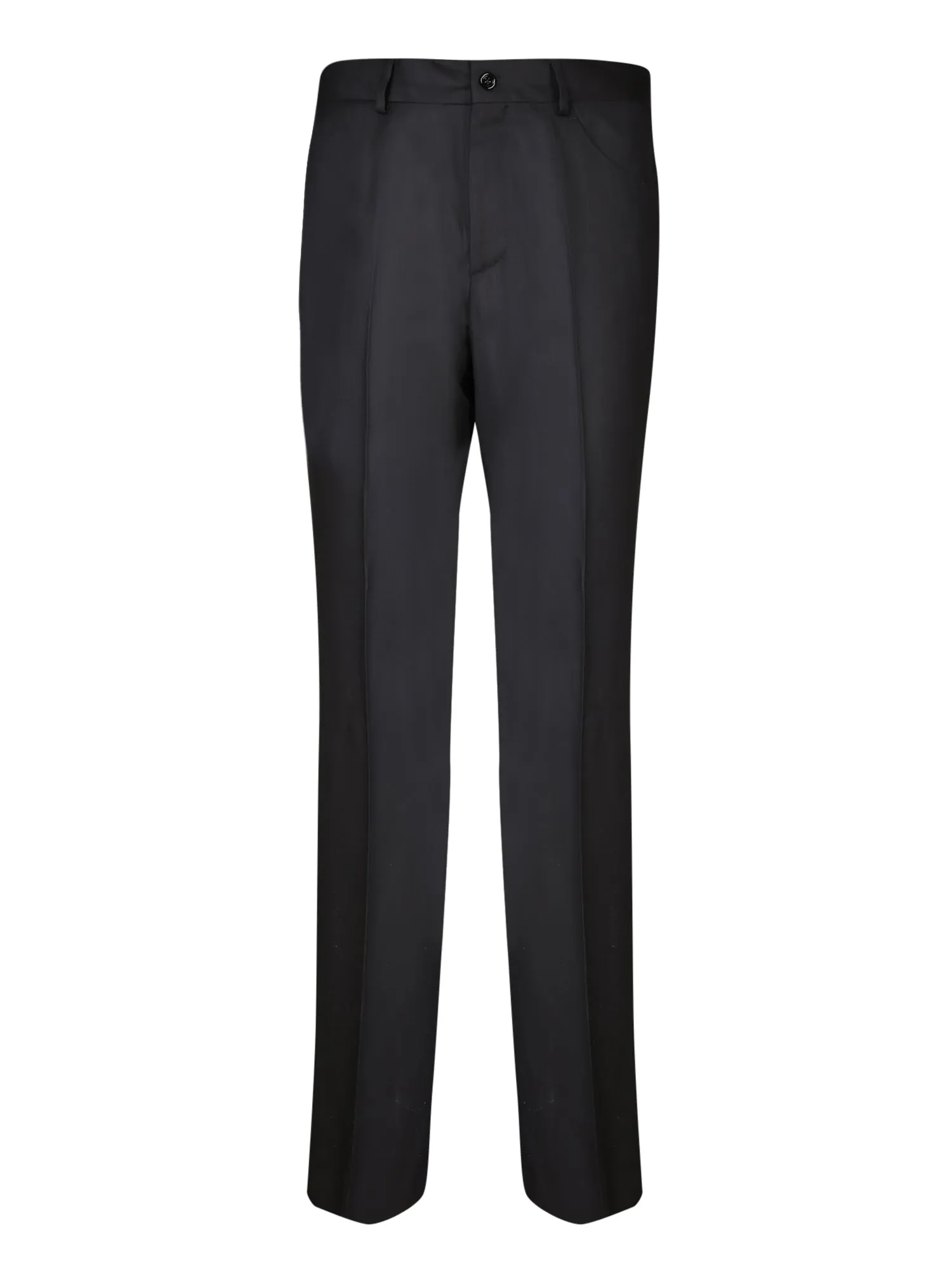 Black Viscose and Wool Trousers