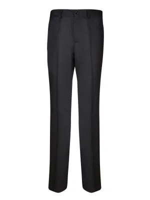 Black Viscose and Wool Trousers