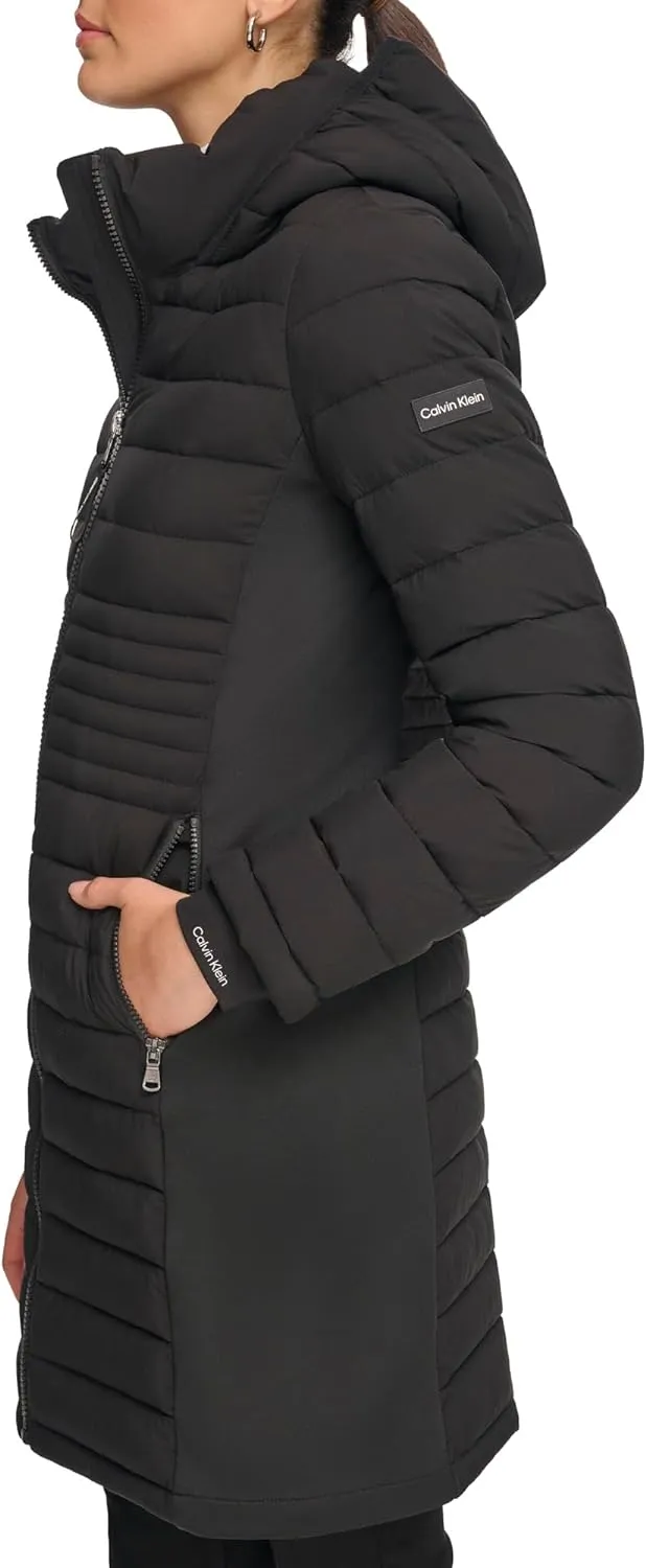 Calvin Klein Women's Long Light-weight Puffer Jacket