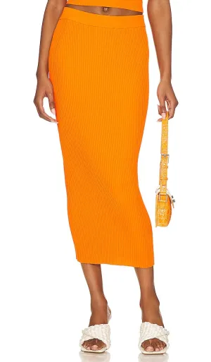 Central Park West Sage Skirt in Orange