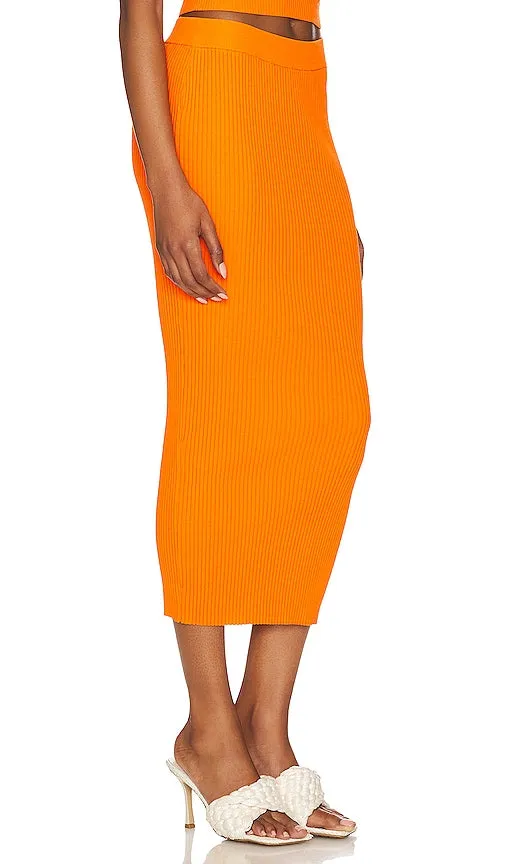 Central Park West Sage Skirt in Orange