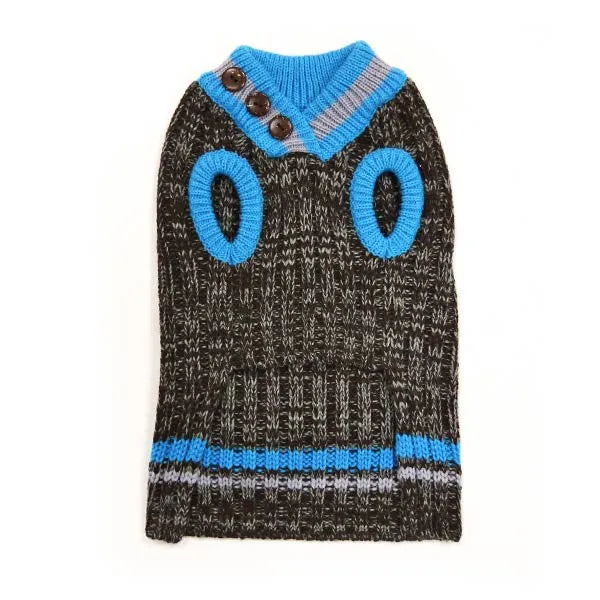 CITY V-NECK SWEATER BLUE
