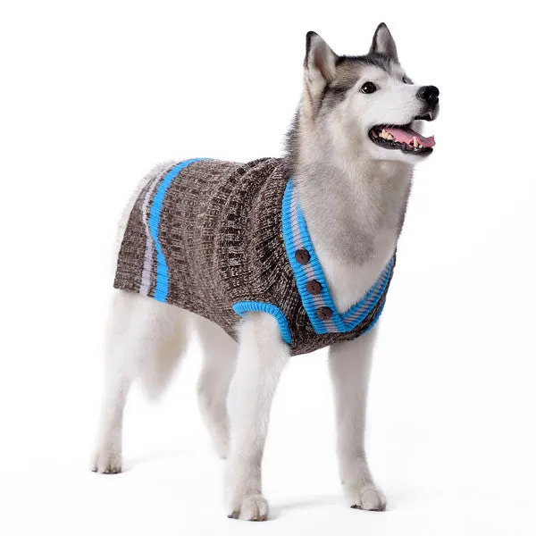 CITY V-NECK SWEATER BLUE
