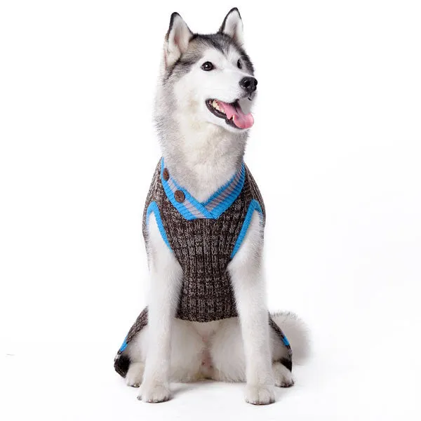 CITY V-NECK SWEATER BLUE