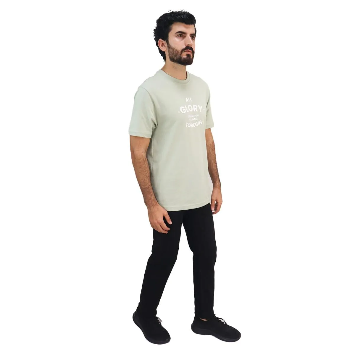 Cotton Jersey Crewneck Short Sleeve Slim Print Tees