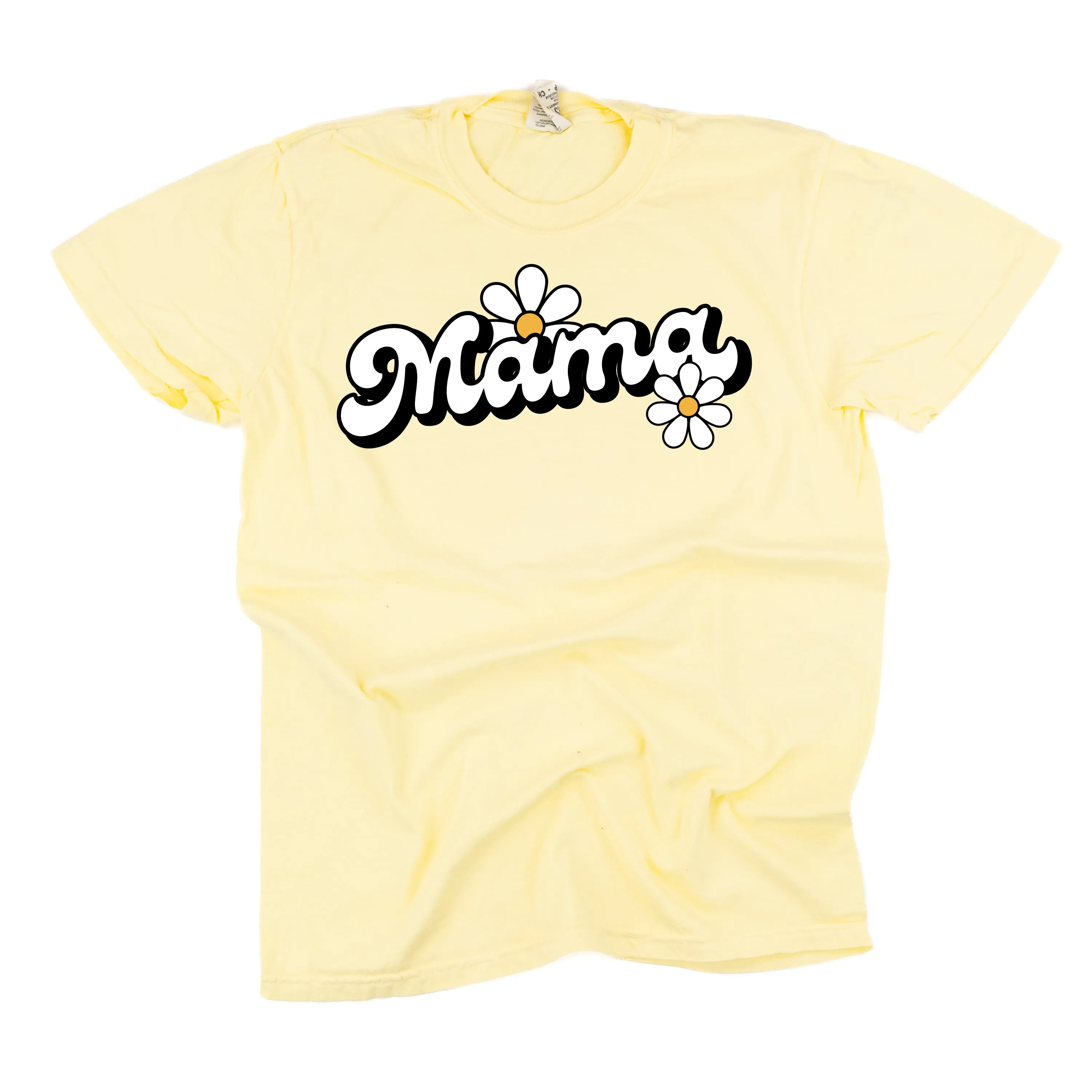 DAISY - MAMA - w/ Full Daisy on Back - SHORT SLEEVE COMFORT COLORS TEE