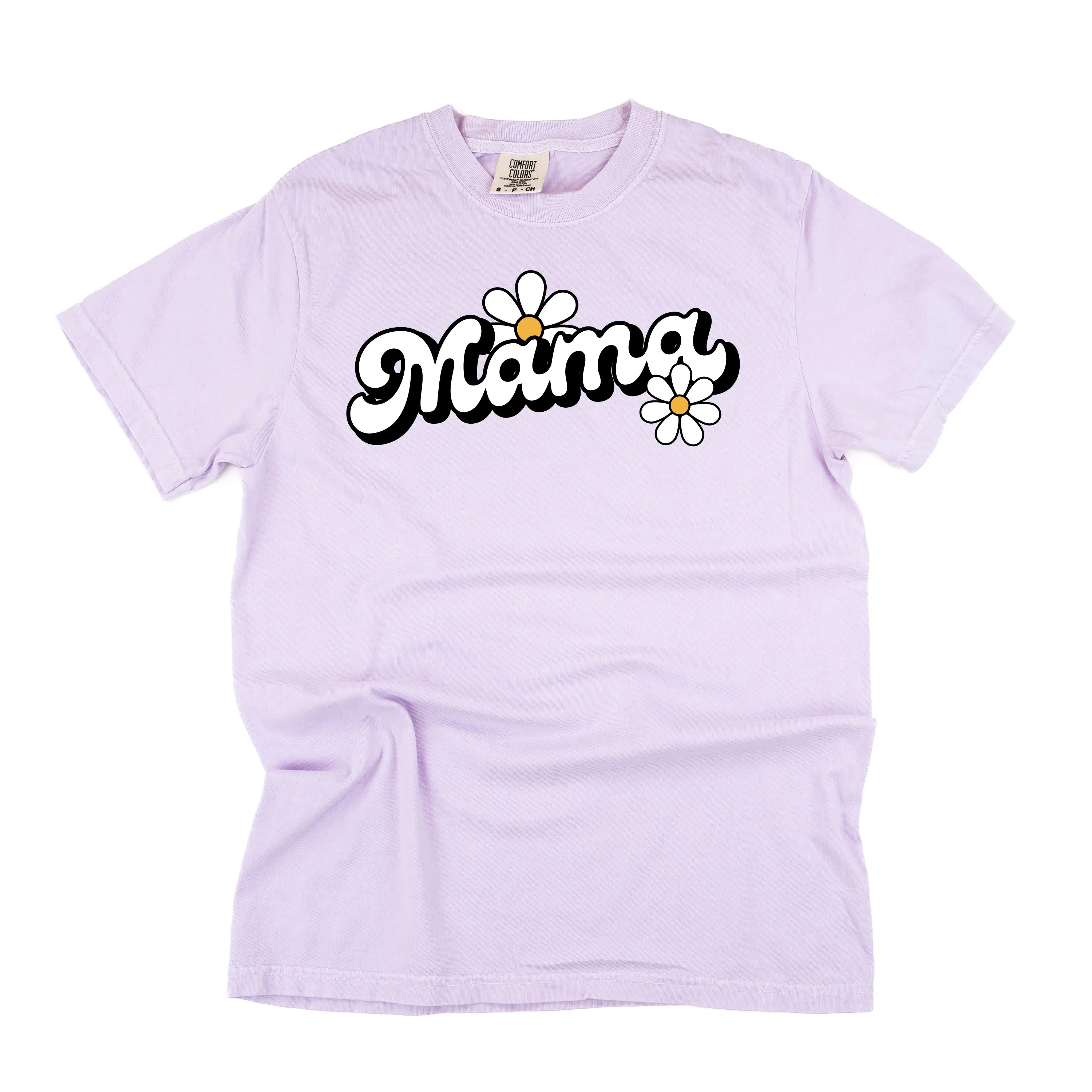 DAISY - MAMA - w/ Full Daisy on Back - SHORT SLEEVE COMFORT COLORS TEE