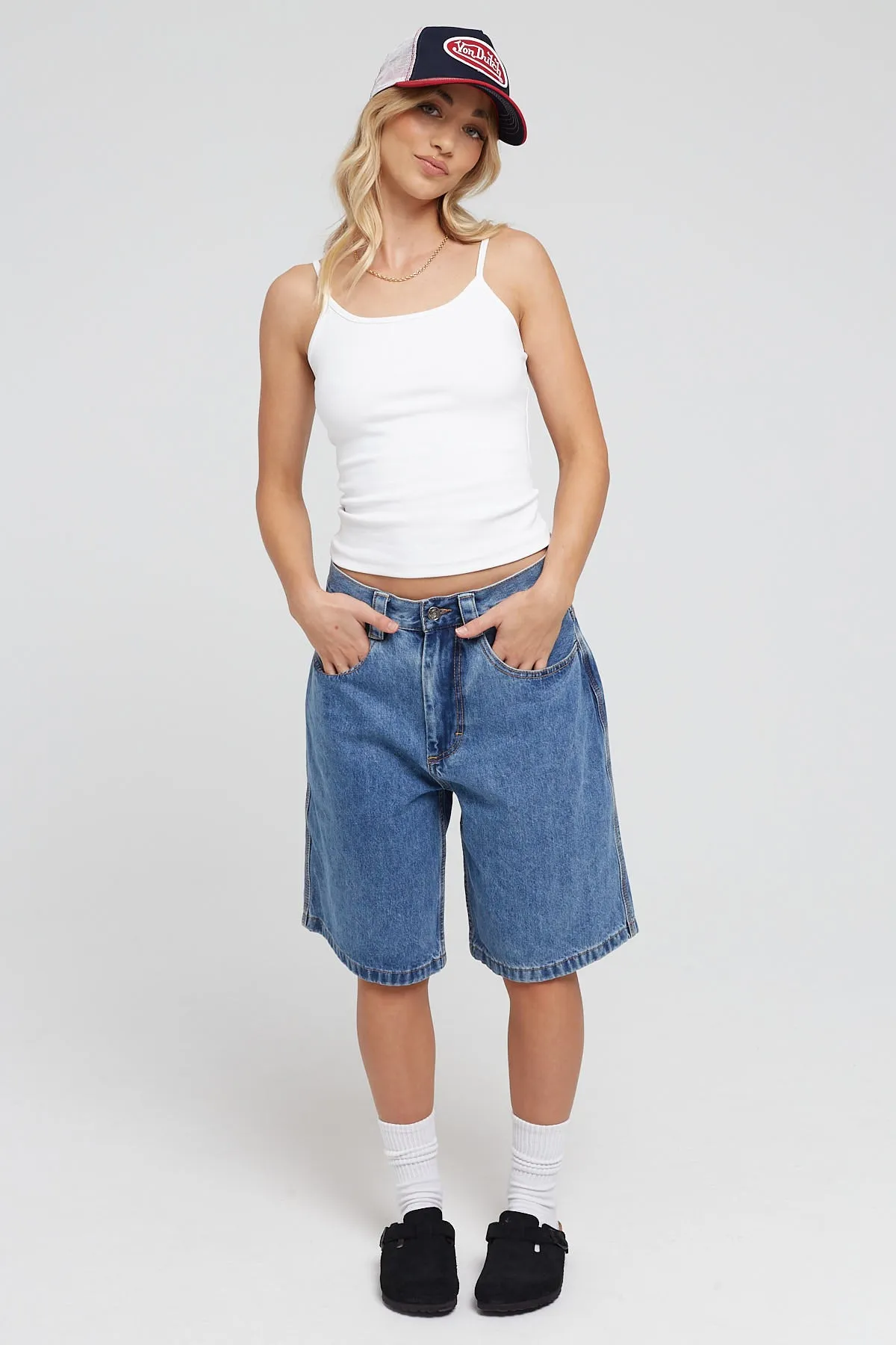 Dakota 501 Relaxed 90s Denim Short Blue Stonewash Denim