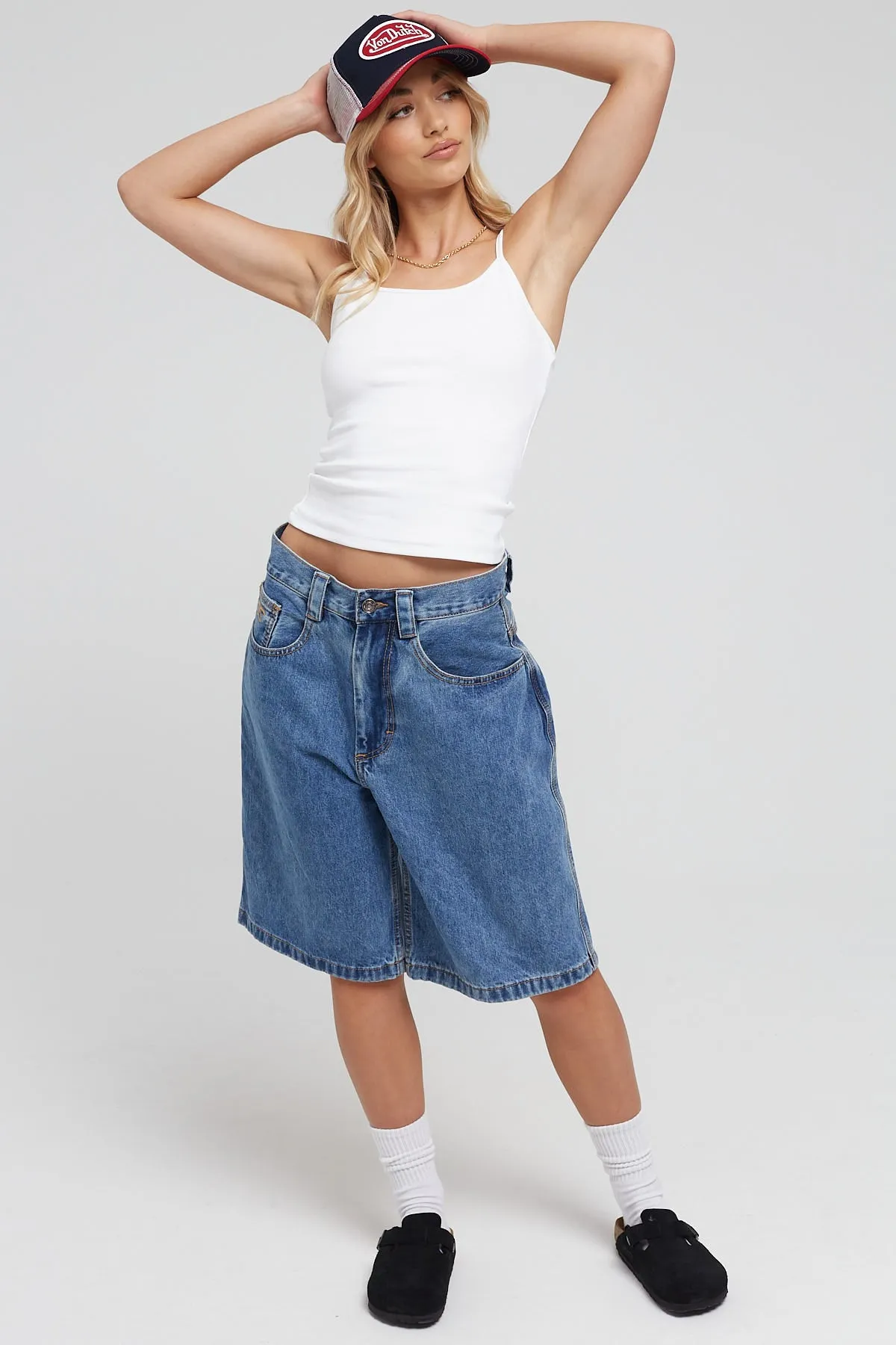 Dakota 501 Relaxed 90s Denim Short Blue Stonewash Denim