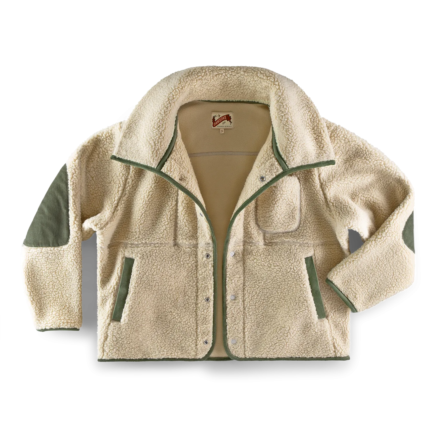 Damsons Borg Fleece Jacket Natural