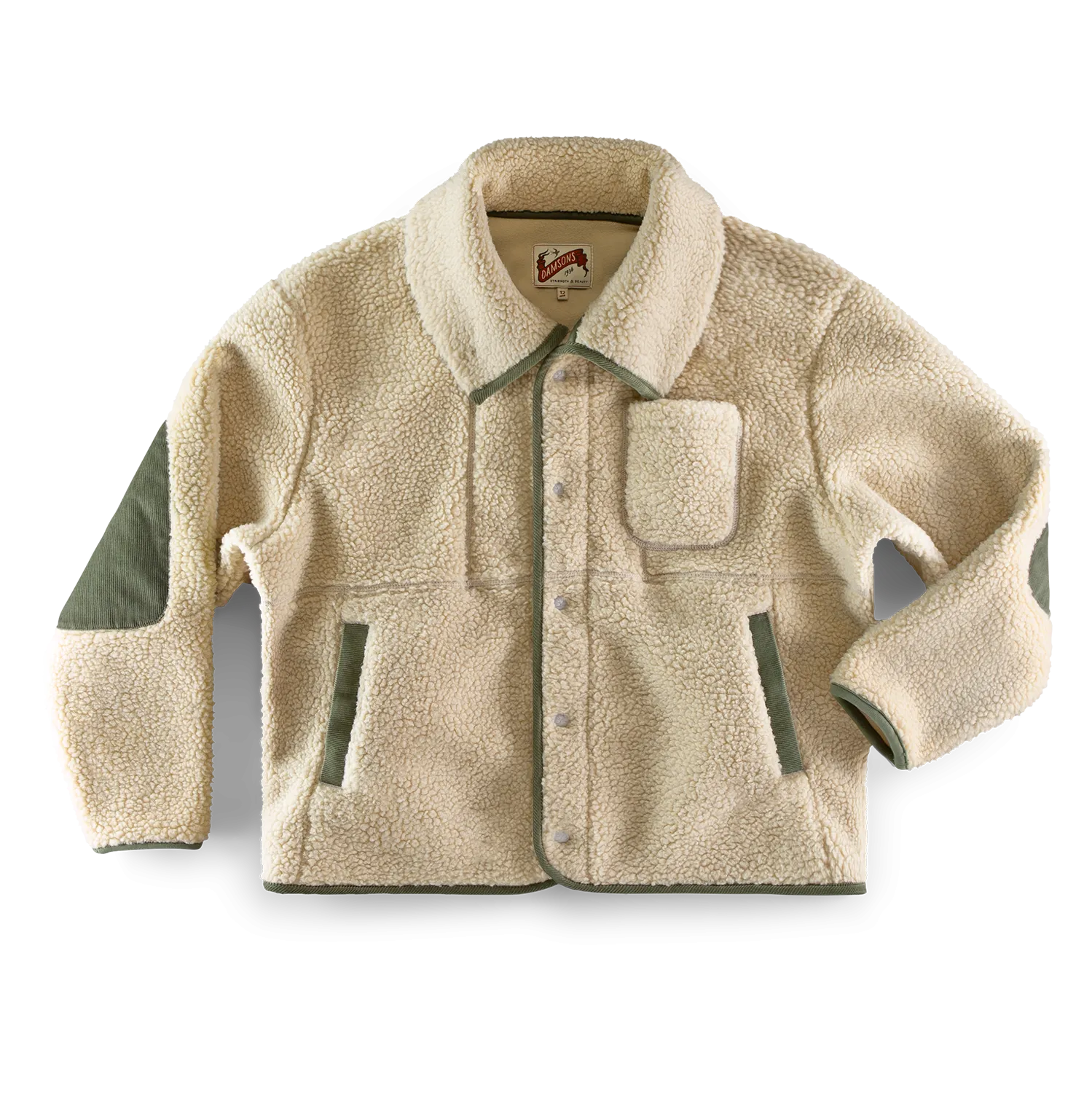 Damsons Borg Fleece Jacket Natural