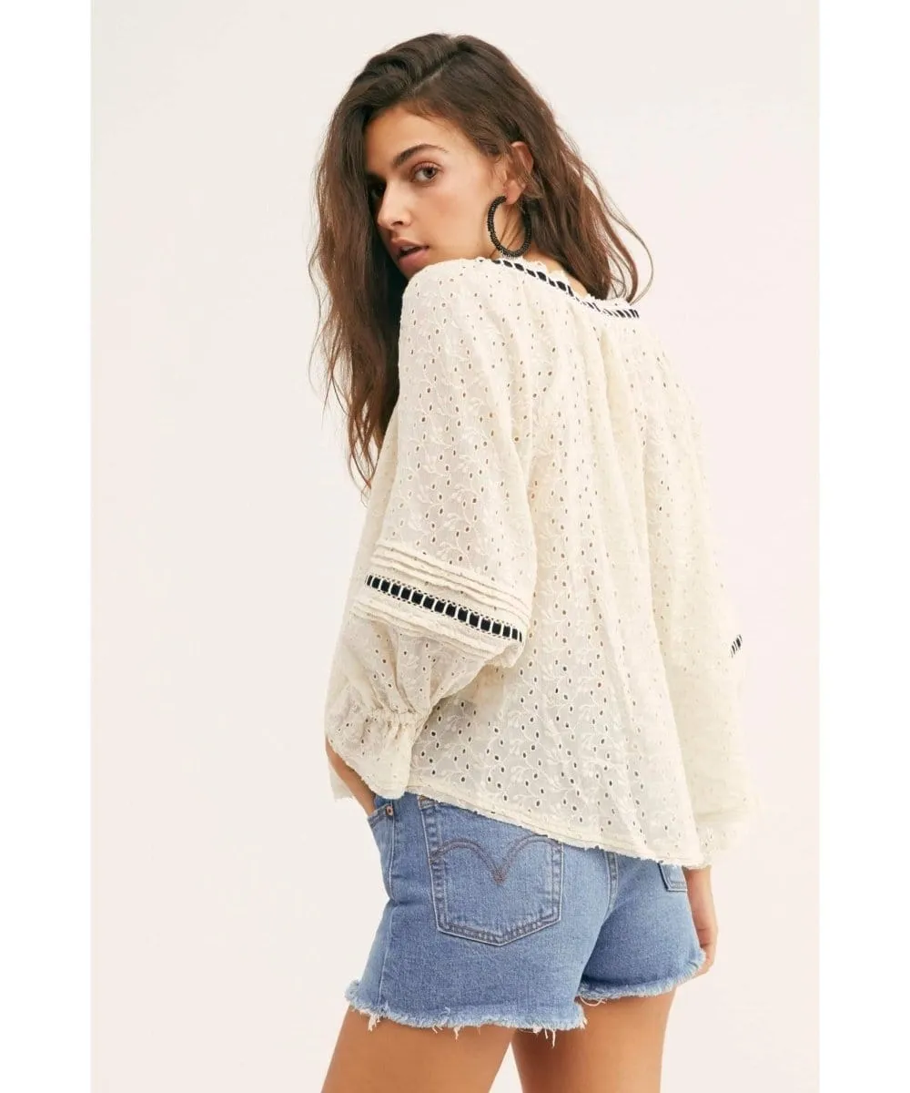 Darcy Eyelet Blouse Ivory