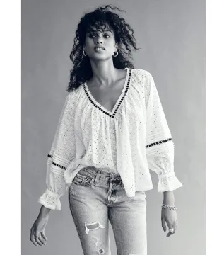 Darcy Eyelet Blouse Ivory