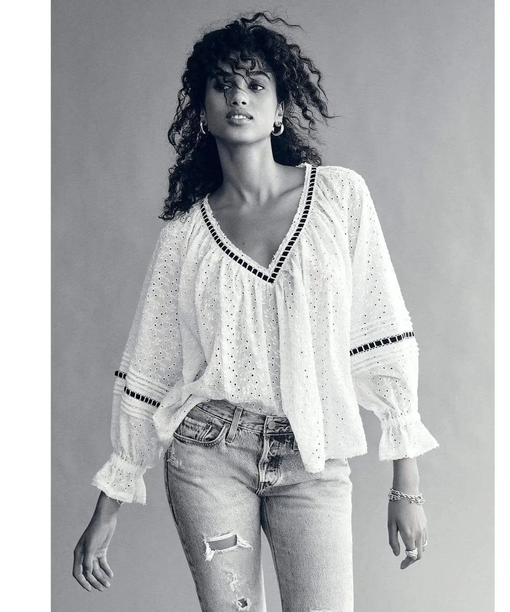 Darcy Eyelet Blouse Ivory