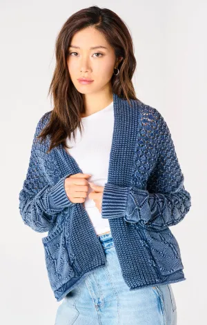 DEX Relaxed Cardigan || Washed Indigo