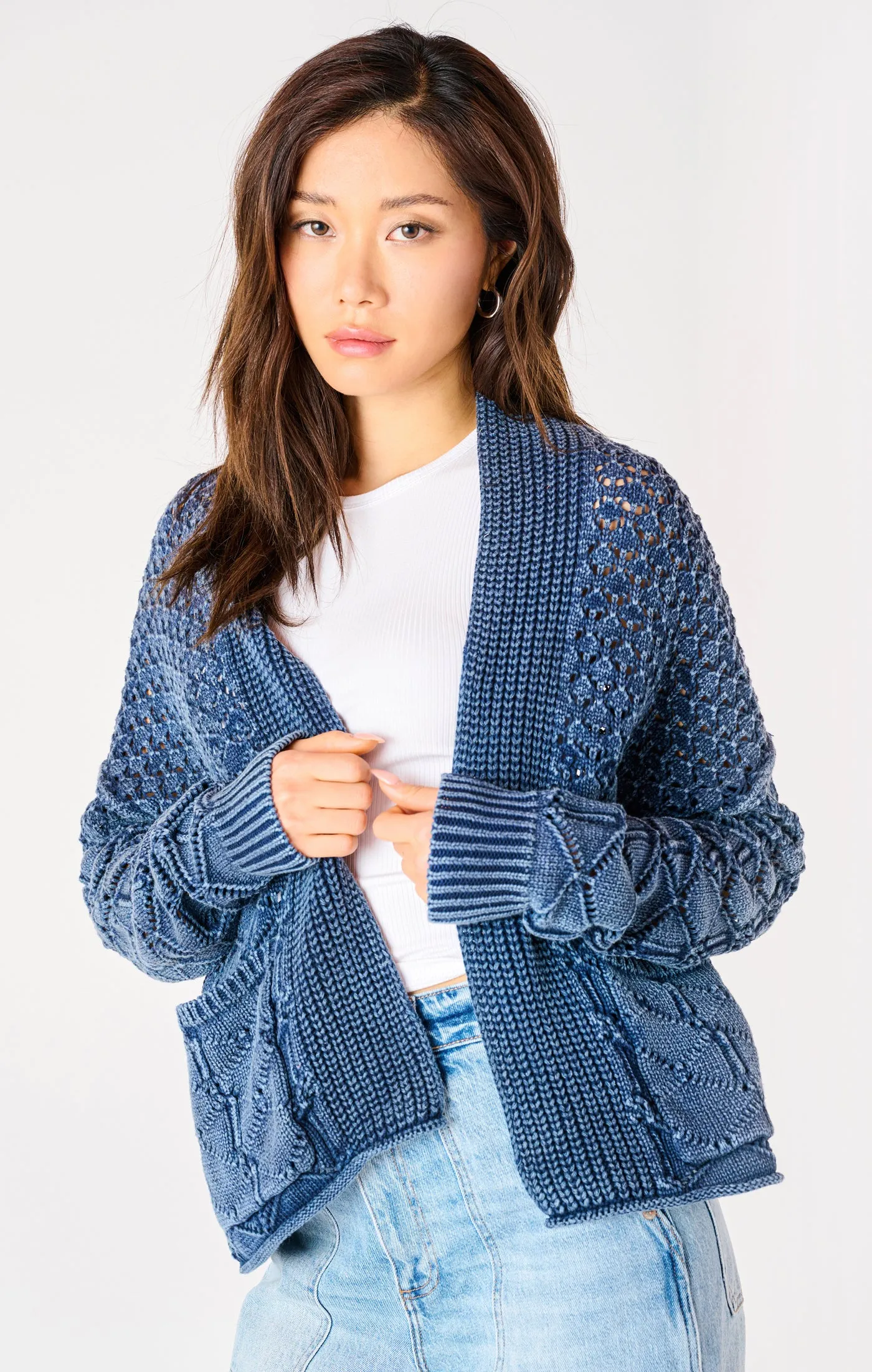 DEX Relaxed Cardigan || Washed Indigo