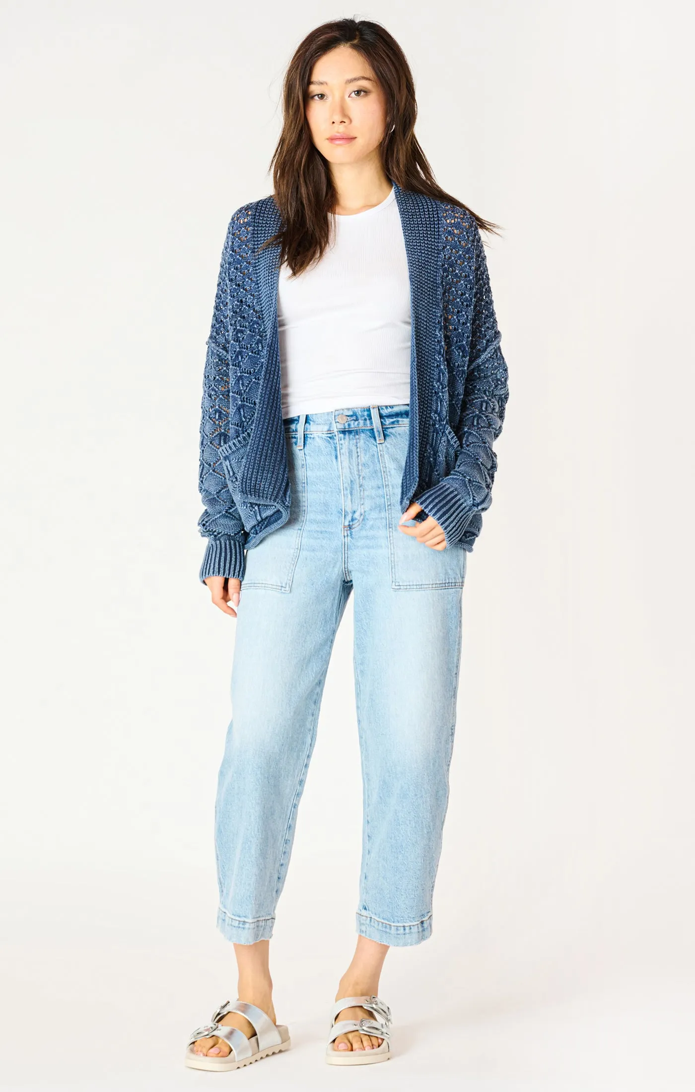 DEX Relaxed Cardigan || Washed Indigo