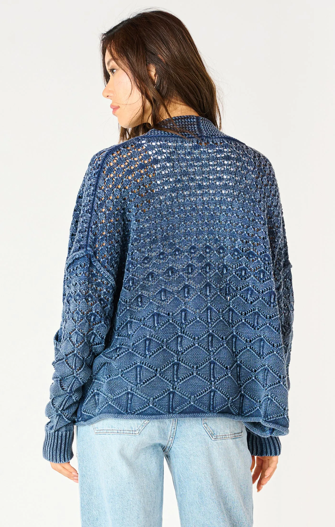 DEX Relaxed Cardigan || Washed Indigo