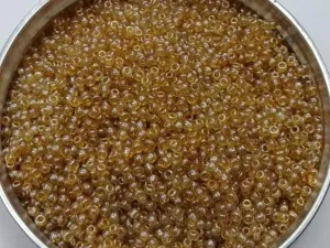 Dull Yellow Round Rocaille Glass Seed Beads- 2 mm (Wholesale)