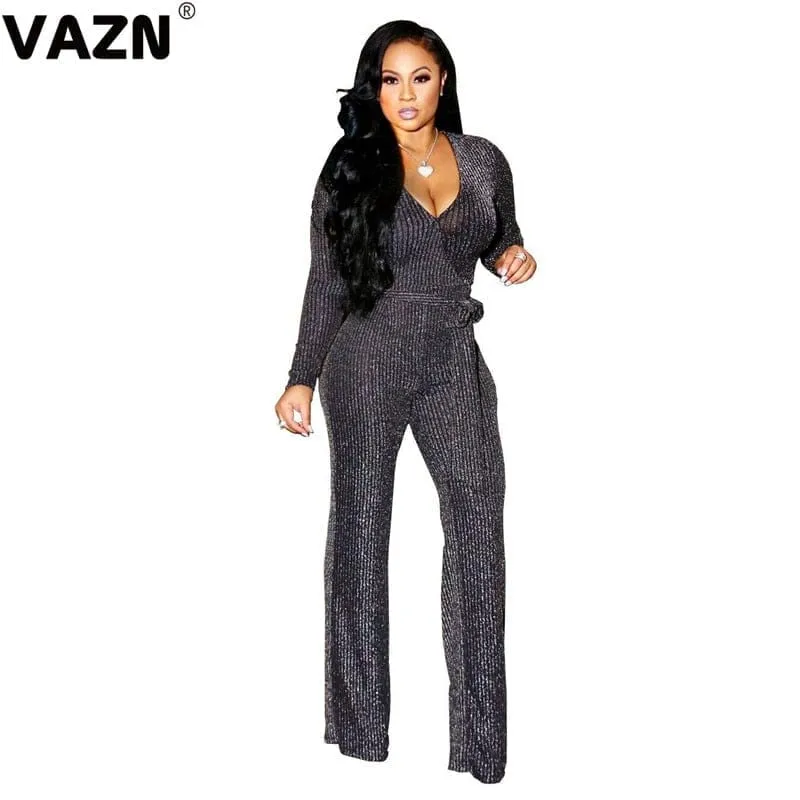 Elegant Sexy Office Style Full Sleeve  Jumpsuits