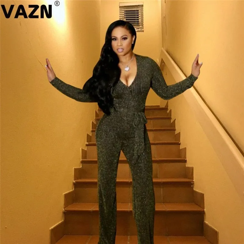 Elegant Sexy Office Style Full Sleeve  Jumpsuits