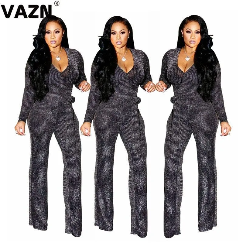 Elegant Sexy Office Style Full Sleeve  Jumpsuits