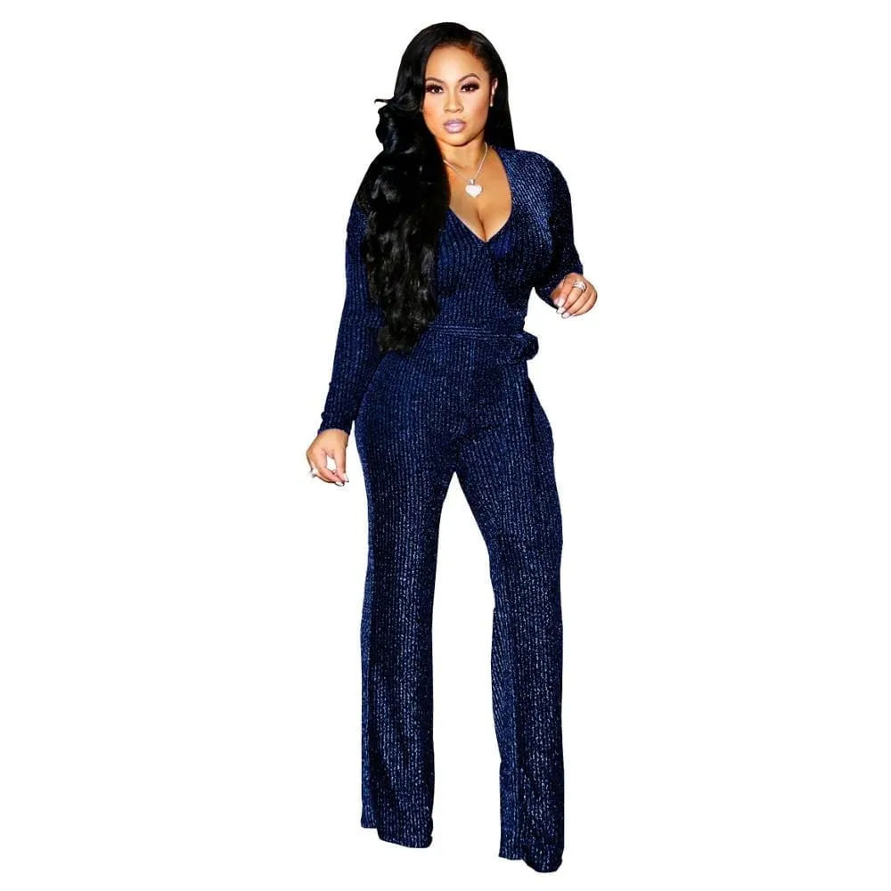 Elegant Sexy Office Style Full Sleeve  Jumpsuits