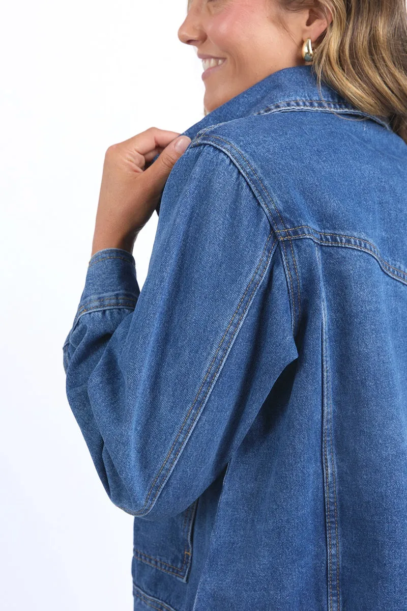 Elm - Hunter Denim Jacket - Mid Blue
