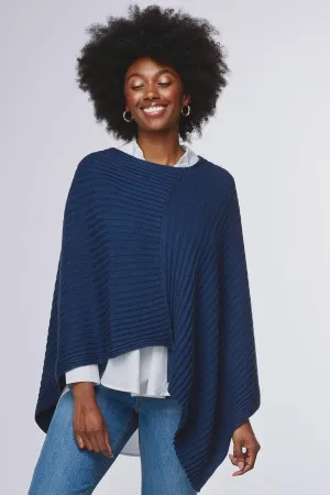 Essential Poncho - Dark Denim