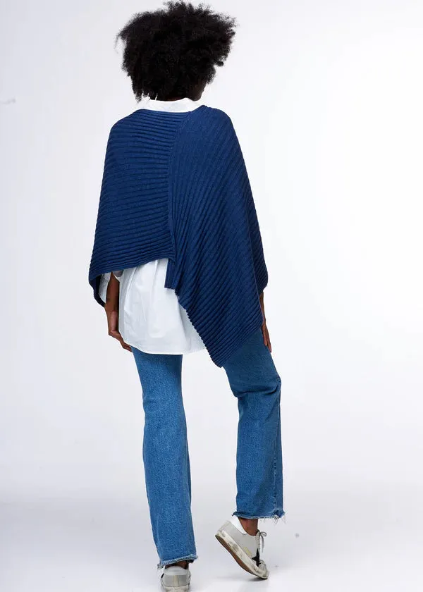 Essential Poncho - Dark Denim