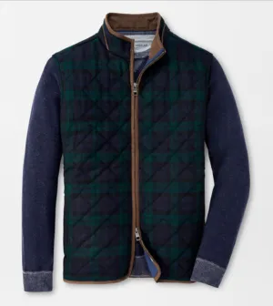 Essex Quilted Wool Travel Vest-Navy/Balsam