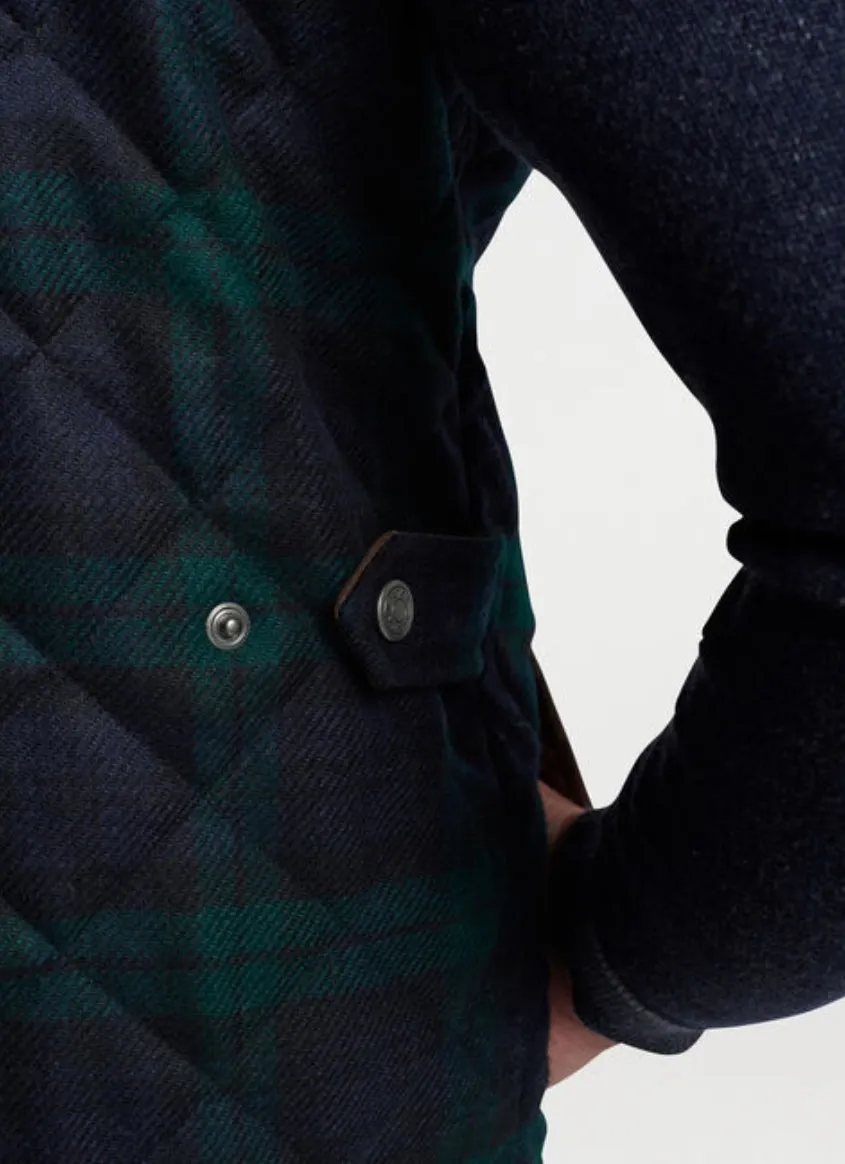 Essex Quilted Wool Travel Vest-Navy/Balsam