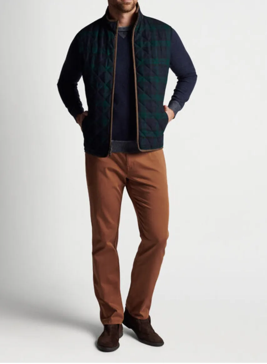 Essex Quilted Wool Travel Vest-Navy/Balsam