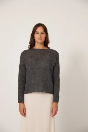 Francie Feather Knit Shadow Grey