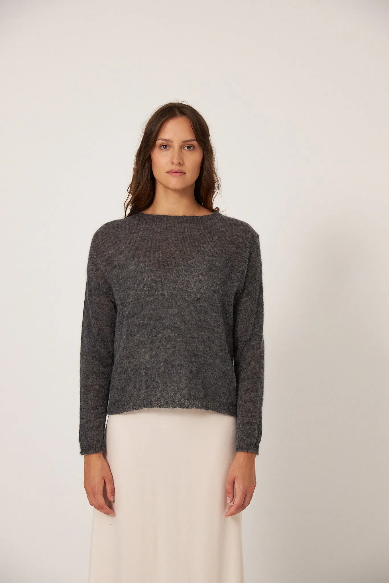 Francie Feather Knit Shadow Grey