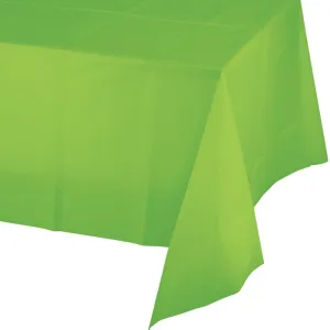 Fresh Lime Plastic Round Tablecover 54in x 108in,