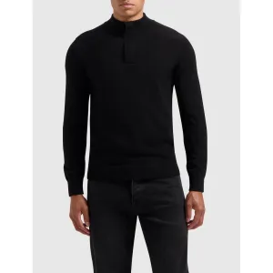 Hidden Halfzip Knitwear Black