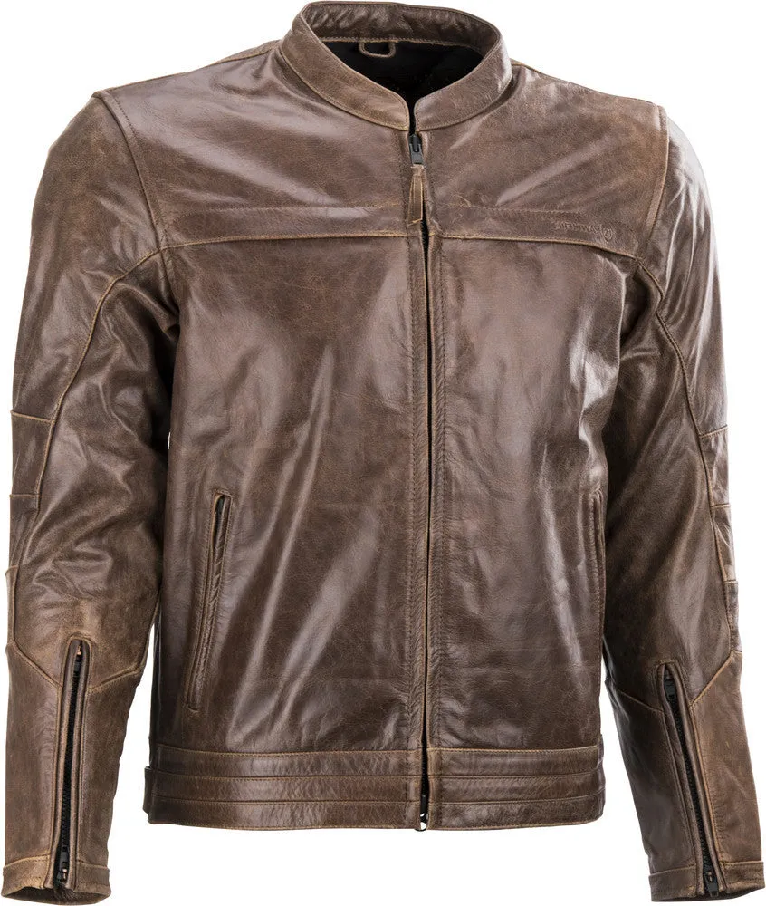Highway 21 Primer Leather Motorcycle Jacket