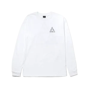 Huf Set Triple Triangle Long Sleeve T-Shirt White TS01935 WHT